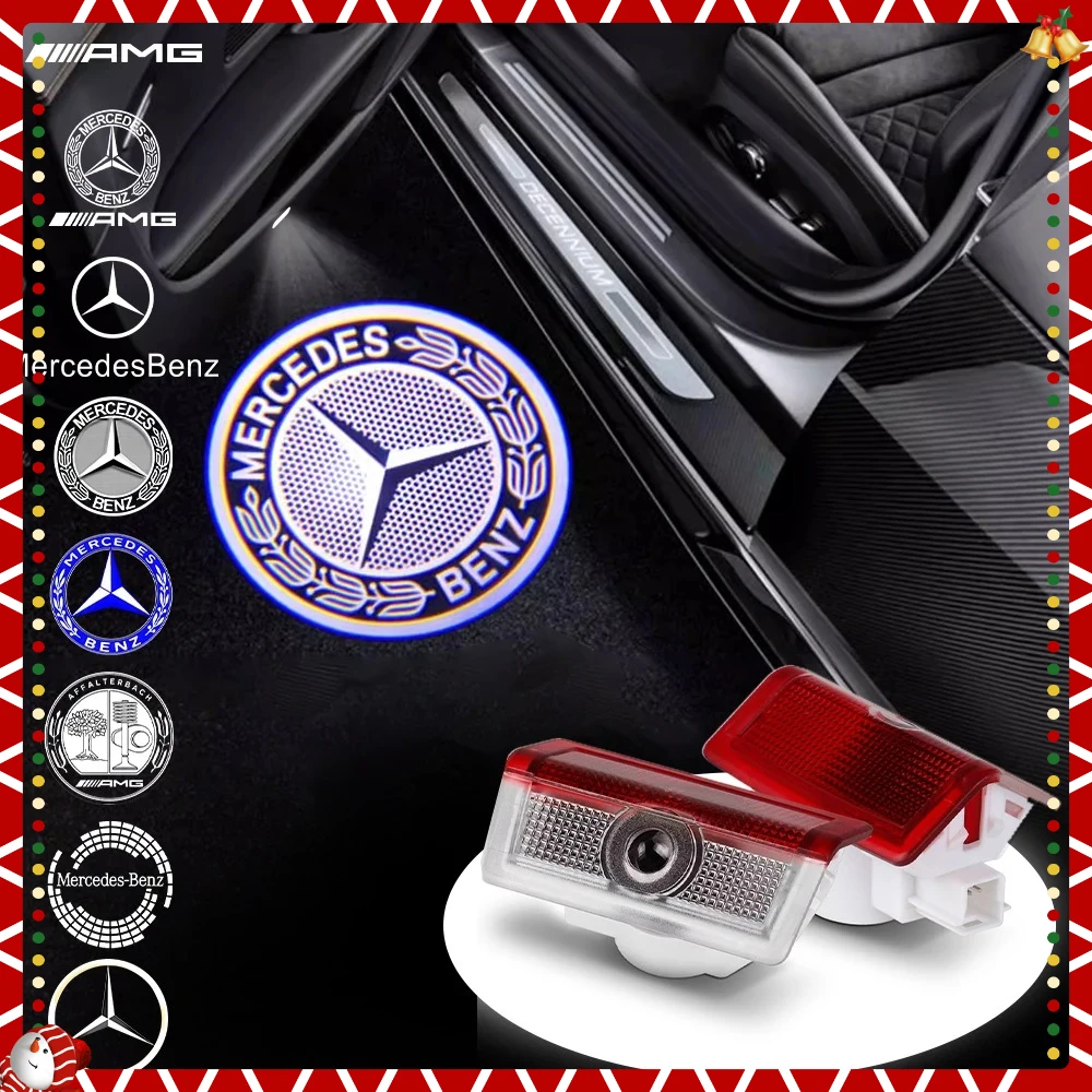 

2 шт. лампа приветствия HD двери автомобиля Ghost Shadow Light для Mercedes-Benz CLA CES CLS SLK GLK CLK SLS CLG GLE GLC GLB EQC GLA GLS SLC