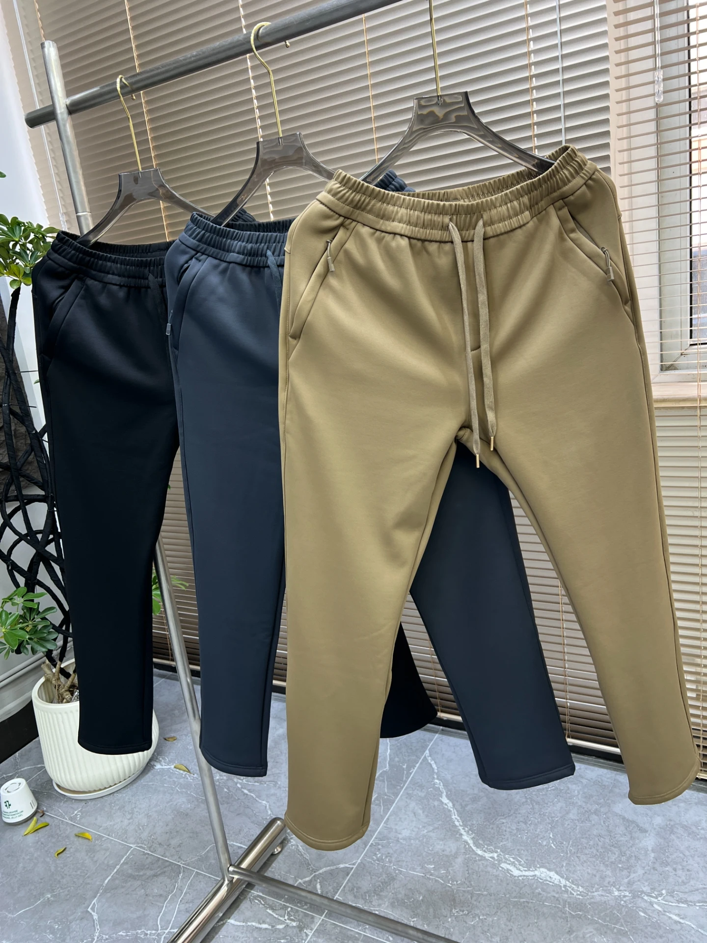 

Men's Casual Straight Leg Pants Wool Silk Blend Windproof Waterproof Warm Fce Not Bulky Bla Tech Men's Faion Winter Wear
