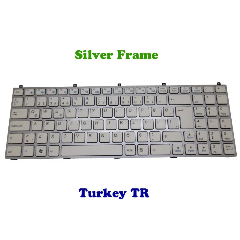 TR TW Keyboard For CLEVO M9800 MP-08J46TQ-430 430W 4301 MP-08J46TQ-4308W 6-80-M9800-251-1 6-79-E5120Q0K-250-P 6-80-W76S0-250-1