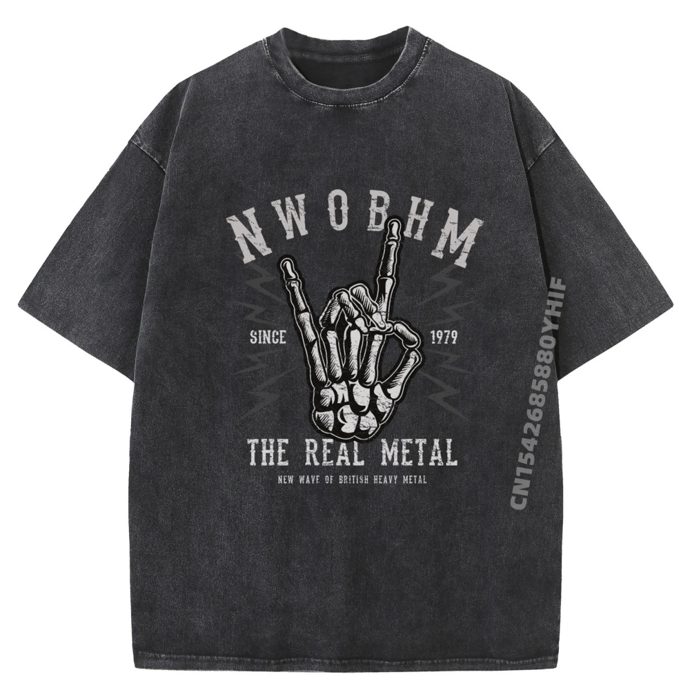 

Nwobhm New Wave Of British New T Shirt Retro Washed New In Tops & Tees Alphabet Graphic T Shirt Comfortable Tshirts