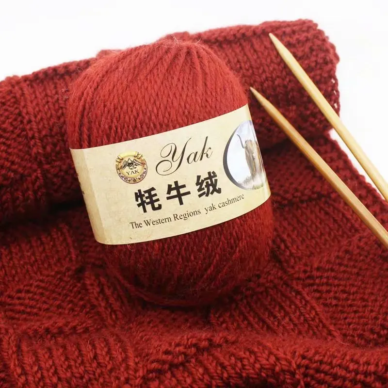 Thick Yak Wool Yarn for Knitting, Soft Cashmere Thread, Worsted Blended Crochet Yarn, DIY Sweater, Scarf, Gloves, 100g per Ball