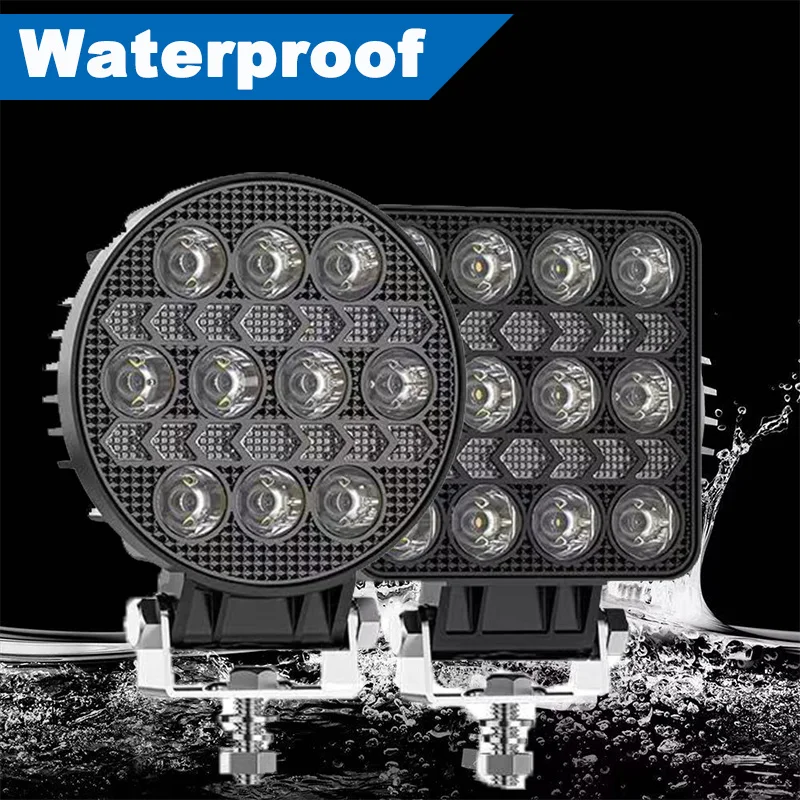4 بوصة 9-30 فولت مربع/جولة DRL يوم تشغيل أضواء تعديل LED أضواء العمل على الطرق الوعرة أضواء السيارة ATV 4X4 المصابيح الأمامية فلاش