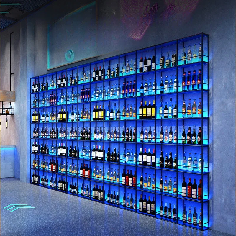 منظم بار القهوة أثاث منزلي صغير ركن النبيذ الزجاجي خزانة الدولاب خزانة مشروبات الأبواب زجاجات تخزين طويلة المشروبات في العربة