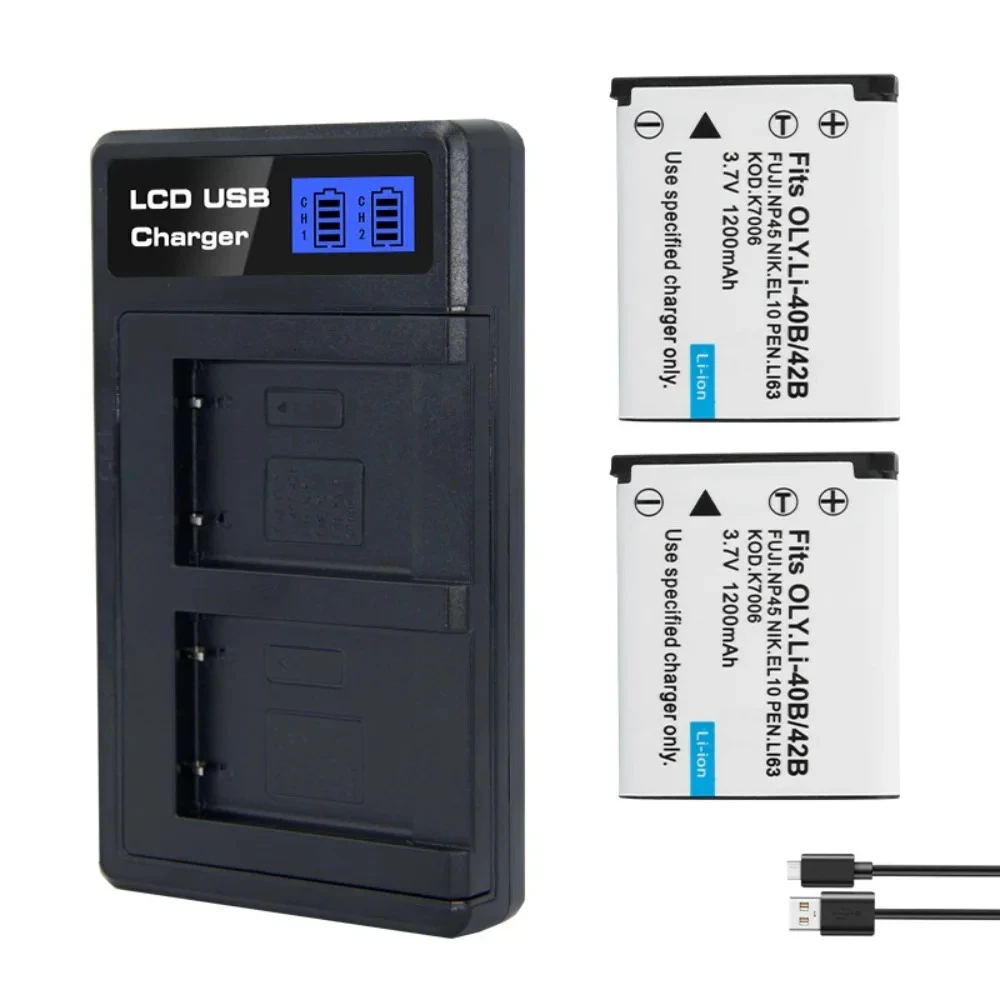 EN-EL10 NP-45 3.7V 1200mAh Camera Battery Li-40B/42B K7006 D-Li63 for Nikon for Fujifilm for Olympus for Kodak for Pentax Part