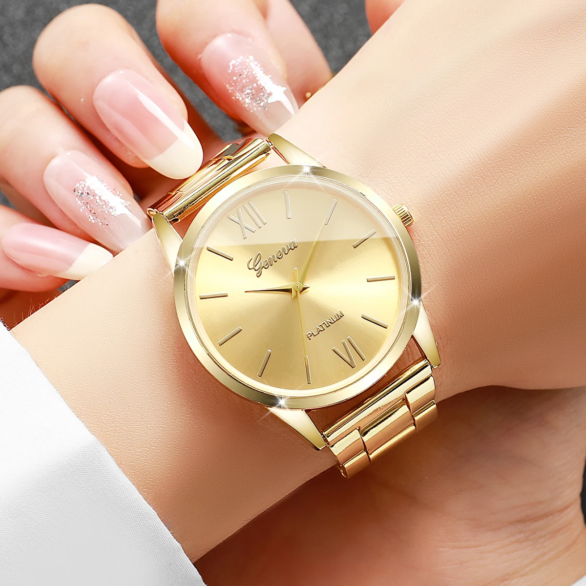 1/2/3PCS Fashion Women Watches Set Simple Roma Dial Quartz Watch For Ladies Clock Reloj Mujer (Without Box)