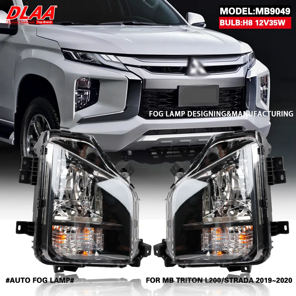Luz Led antiniebla para Mitsubishi Triton L200 2019 2020, faro Strada, lámpara de señal de giro, conjunto de luces antiniebla, kit de interruptor de arnés de cables