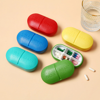 1PCS Small Pill case with 6 Compartments, Delicate Daily Pill Box for Purse, Pill Organizer Pill Container Pill Holder for Vitam