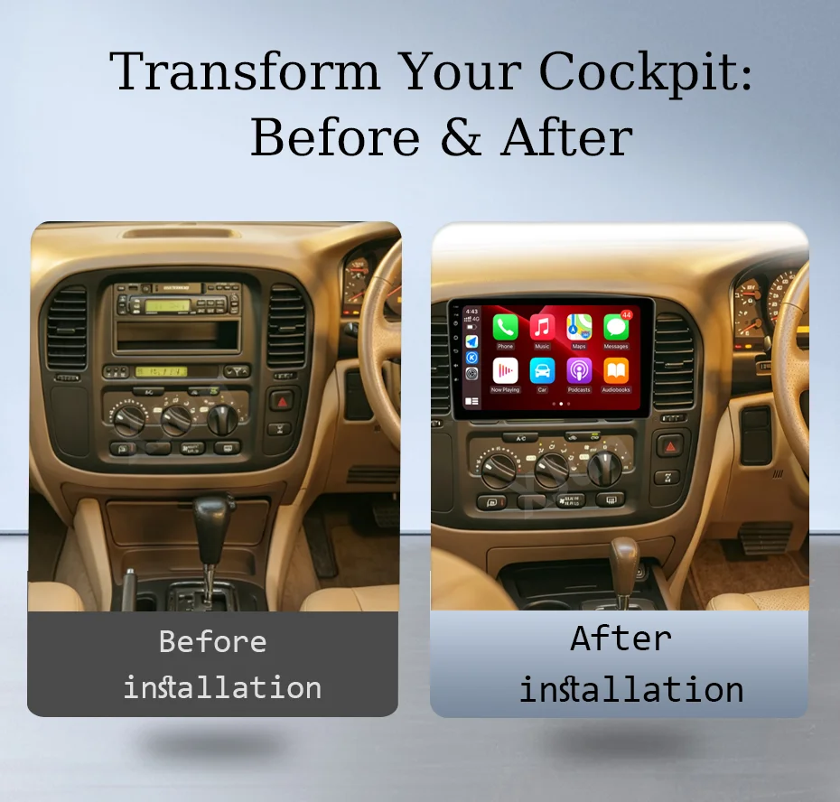 Car Stereo IPS HD Touch Screen CarPlay GPS Navi BT WiFi DSP Audio 9