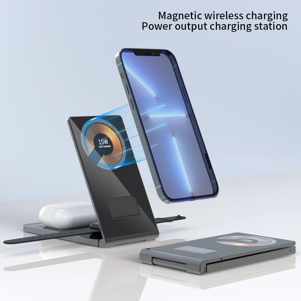 Zhongguo T05 , Ultra-Slim Magsafe transparent wireless charger,fast charging is compatible with apple and Android series