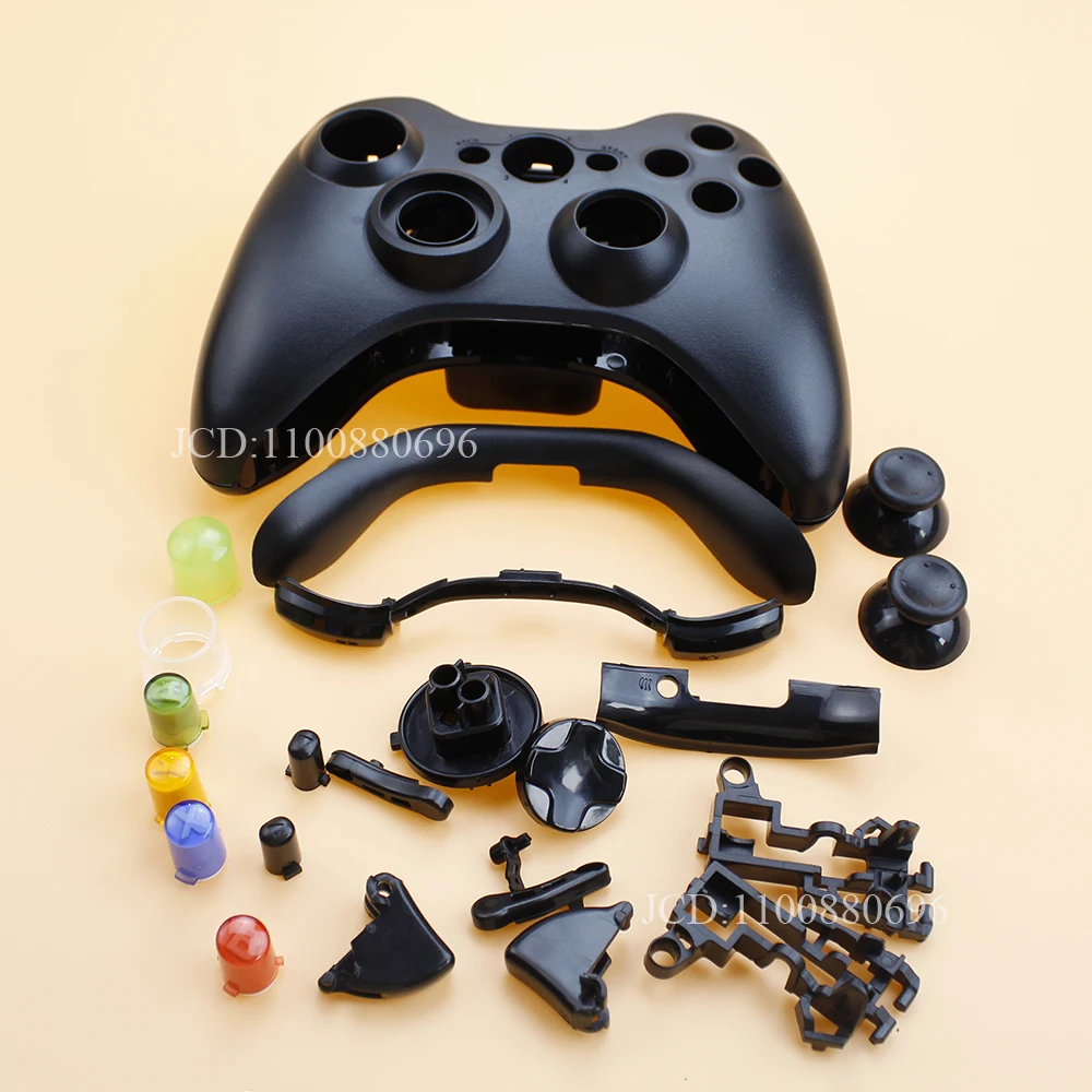 Picture 6: Plastic Chrome Hard Housing Shell Case For Xbox 360 Wireless Controller Front Back Cover With Full Set Buttons