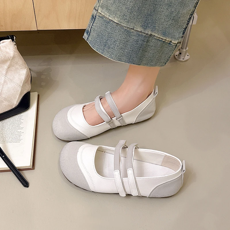 Two Tone Patchwork Double Stra - огляд і ціна Mary Jane Shoes