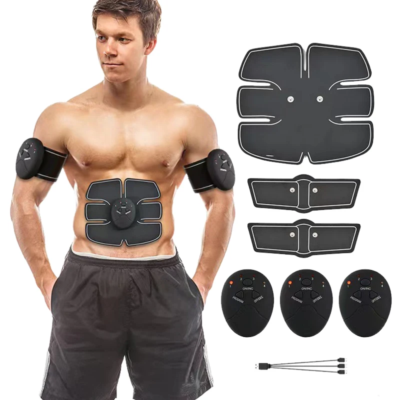 Wireless Usb Ceinture Abdominale Electro Stimulant Pad Ems Muscle Abs Abdominal Stimulator Belt