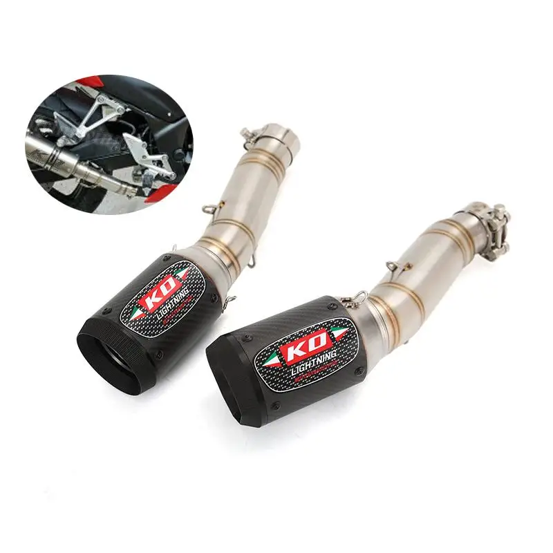 

For Honda CBR300R 2013-2019 CB300F 2015-2018 Motorcycle Exhaust System Mid Link Pipe Slip On 160mm Muffler Carbon Fiber Escape