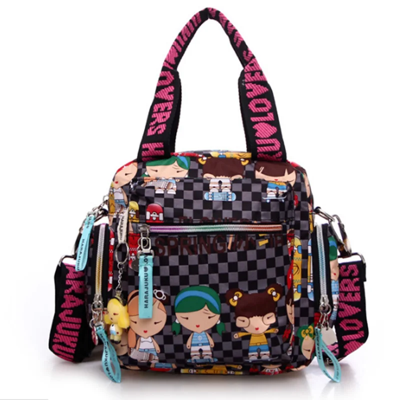 2022 Woman Candy Color Shoulder Bag sac A main femme Cute Girl Harajuku Baby Handbag Multi-functional Oxford Cloth Messenger Bag