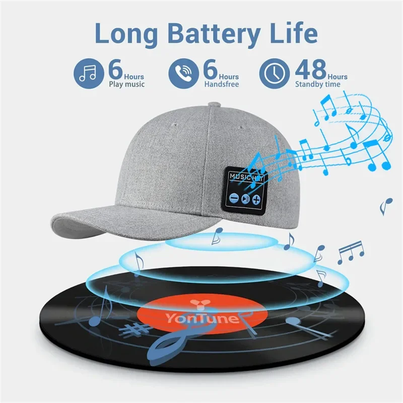 

Multifunctional Outdoor Hat With Bluetooth Speakers Wireless Headphones Detachable Adjustable Music Baseball Cap Running Sports