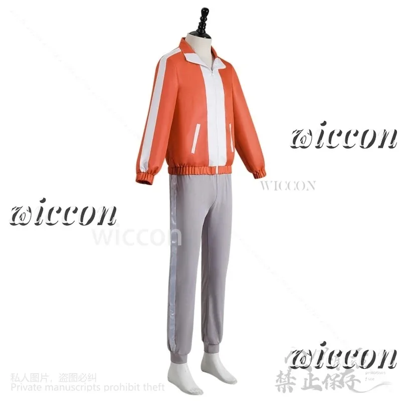 

asdh8@Anime dan DA Cosplay Jin Enjouji Costume Handsome Man Orange Jacket Coat Pants Sport Uniform Wigs For Dandadan Customi