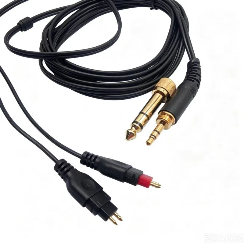 2026 New HD600 Dual Color Audio Cable For Sennheiser HD650/HD660S/HD600/HD6XX/HD580 Headphones
