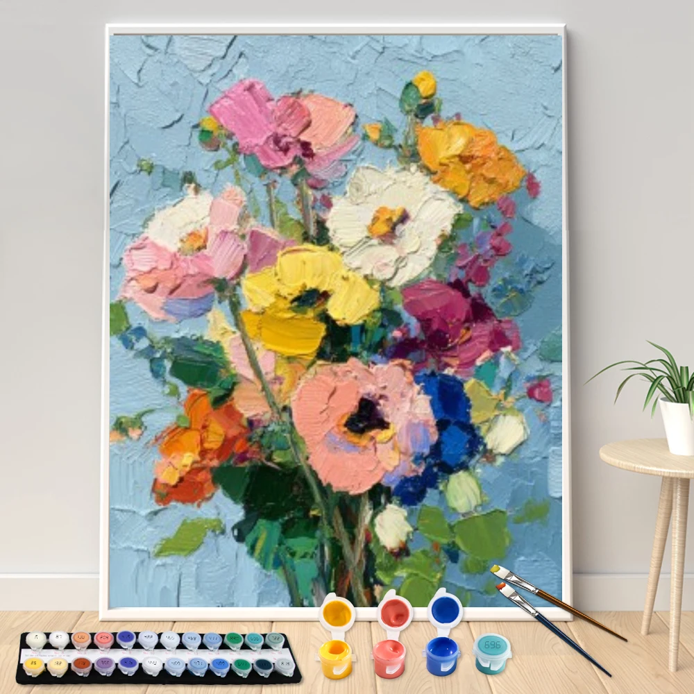 Digital Acrylic Painting Kit DIY crayon drawing Art Canvas Hand Painted Home Decor Personalized Surprise Gift