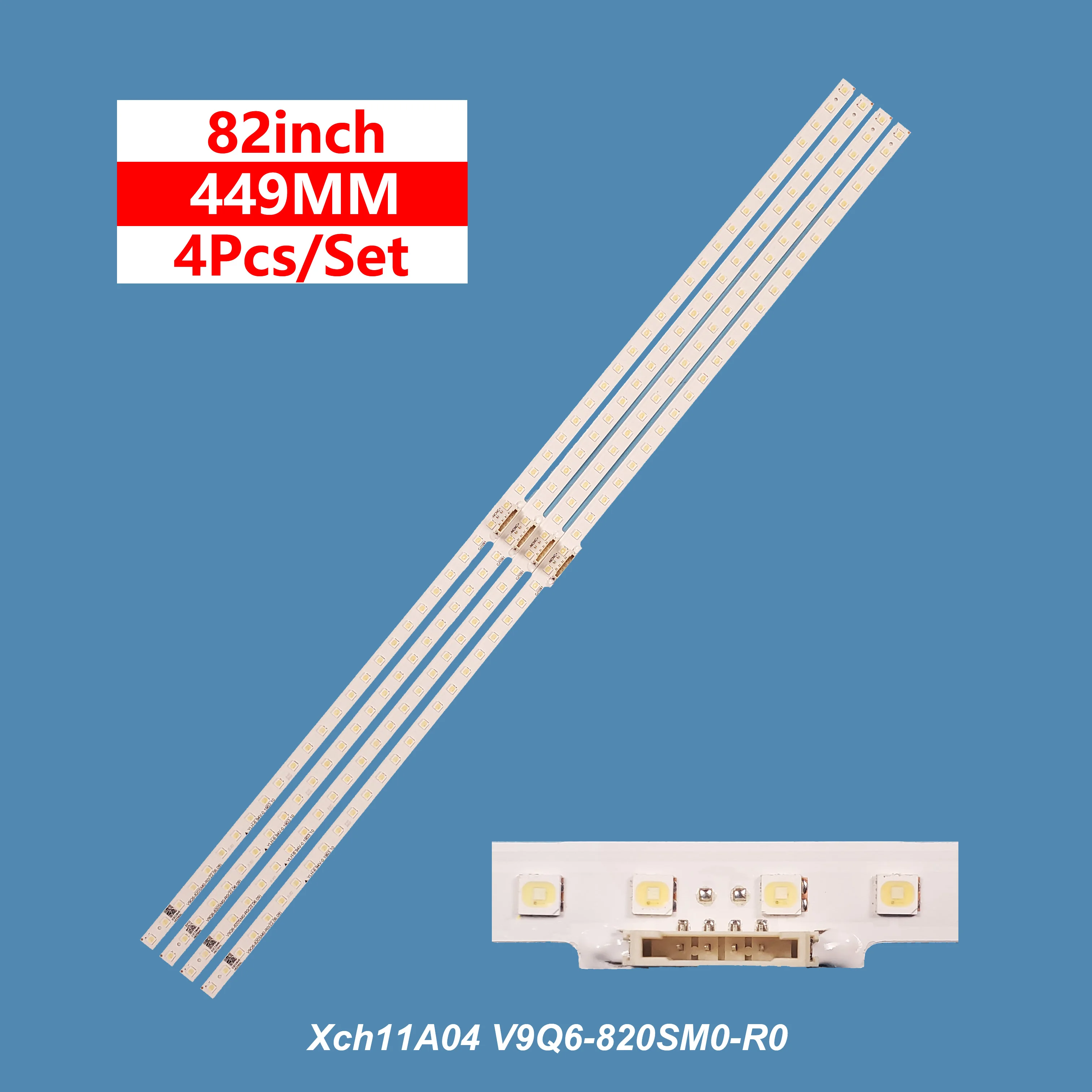 TV LED strip For QN82Q6 STC820A03_3030F V9Q6-820SM0-R0 3V 4pcs/set 50leds for 82 inch TV V9Q6 820SM0 R0 for STC820A03