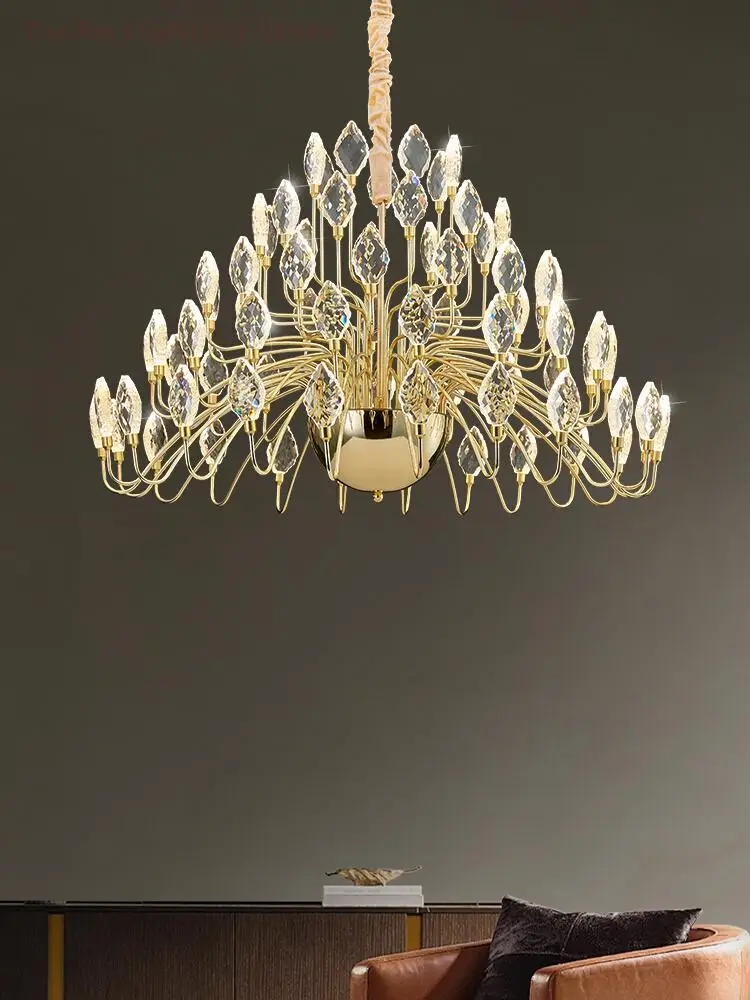 

High-End Modern Crystal Chandelier for Living Room Dining Room Bedroom - Light Luxury 2026 New Decorative Lighting Fixtures