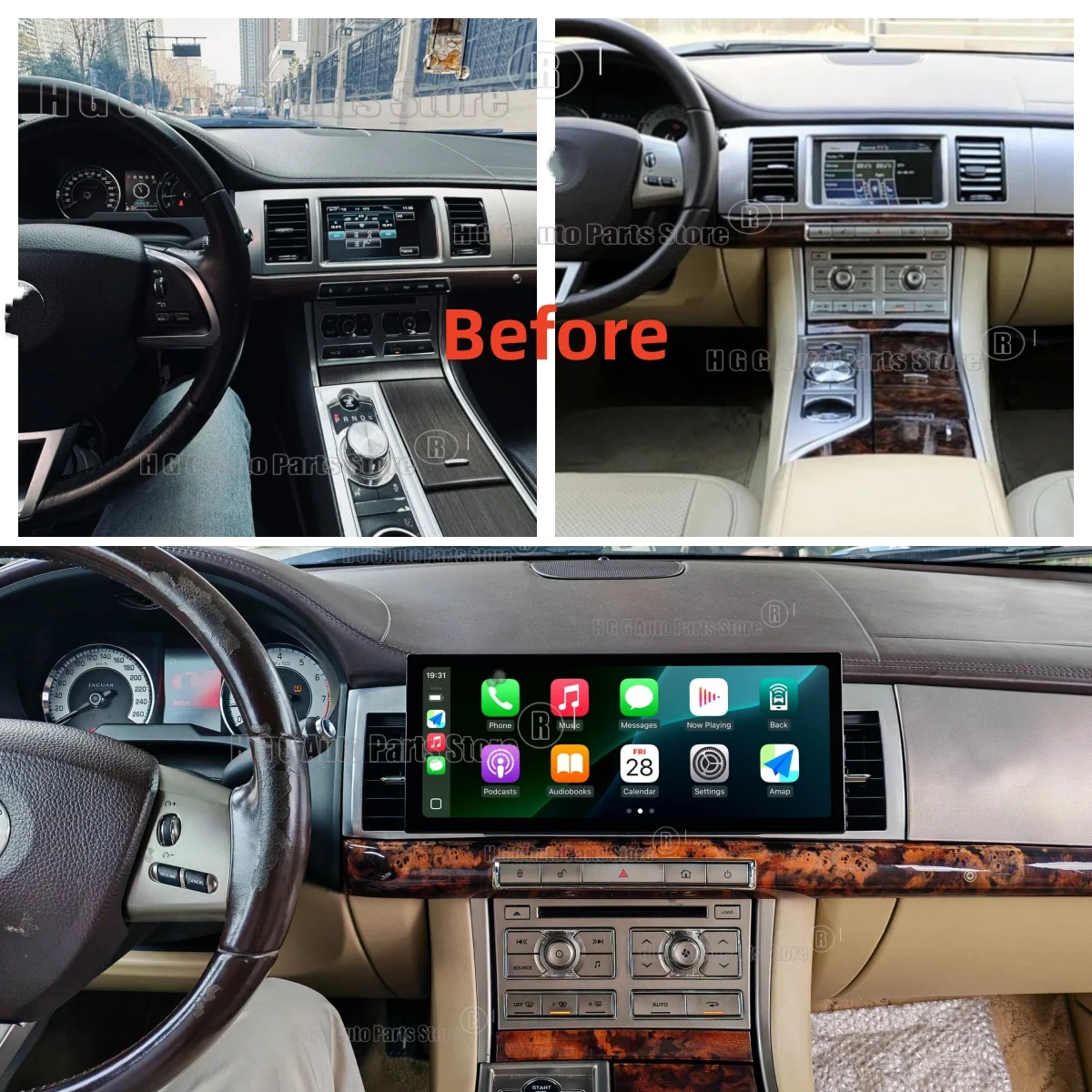 12.3inch Android Car Radio for Jaguar XF X250 2008-2015 Touch Screen Multimedia Video Wireless CarPlay GPS DSP Stereo Head Unit
