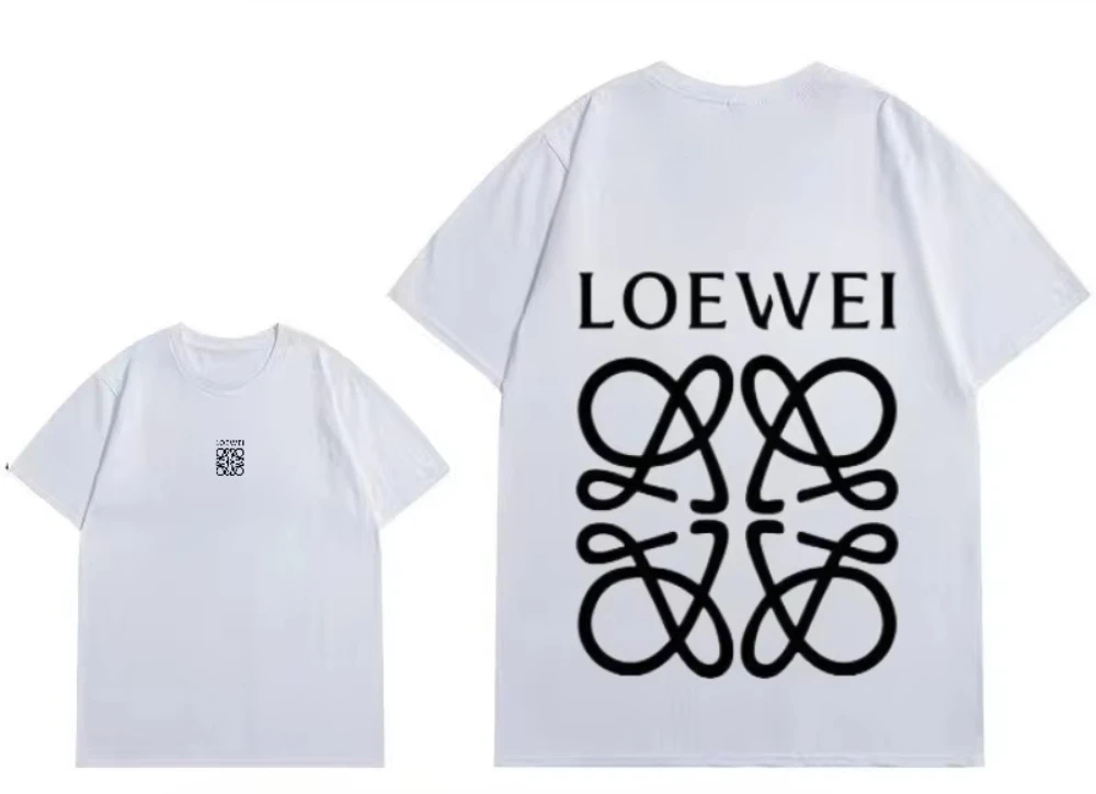 2026 New Luxury short sleeve Tshirt Women's European summer fashion brand small print high-grade black and white half sleeve top