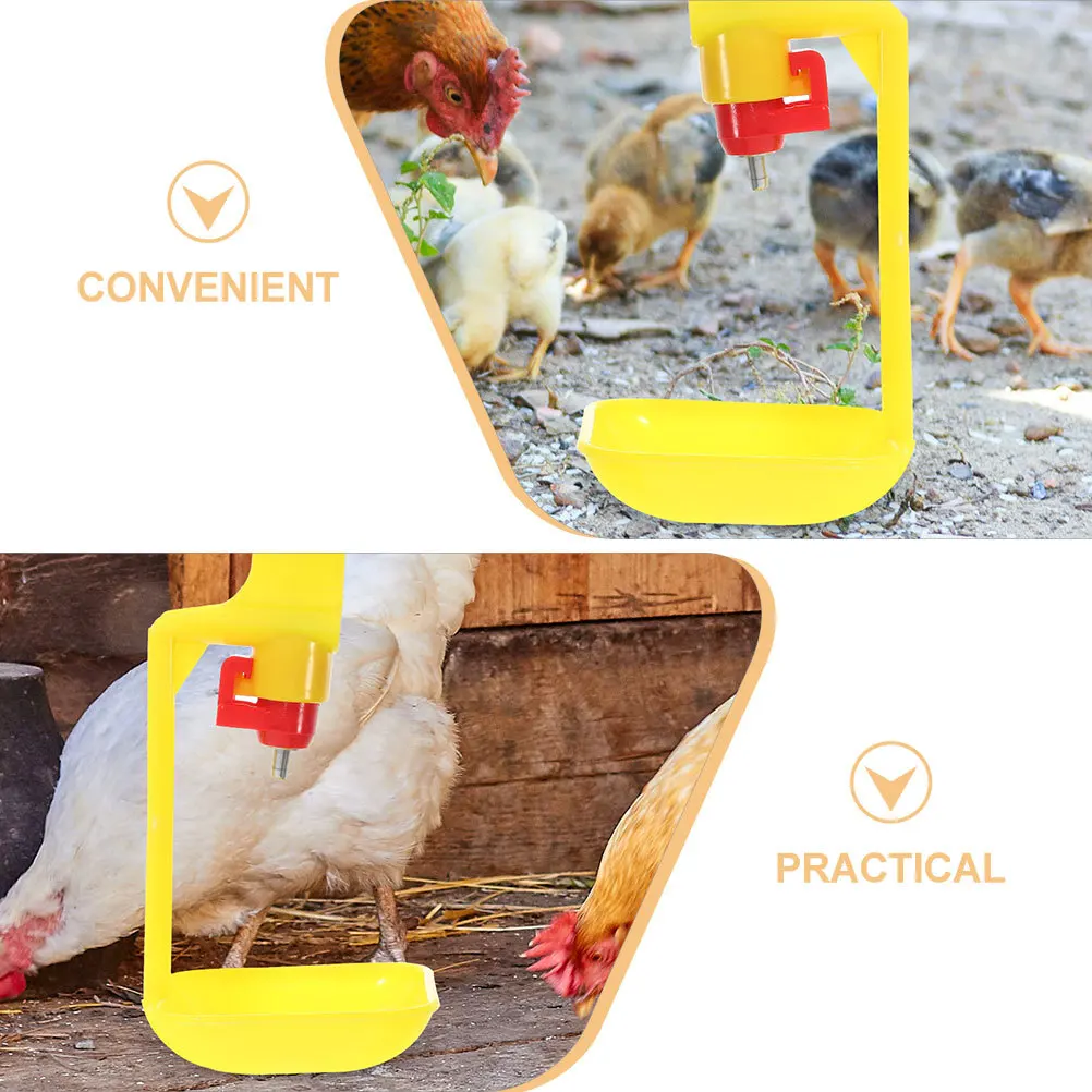 

4Pcs Poultry Drinking Cups Chicken Waterer Automatic Hanging Water Feeder Farm Supplies Chicken Coop Waterers Water Cups