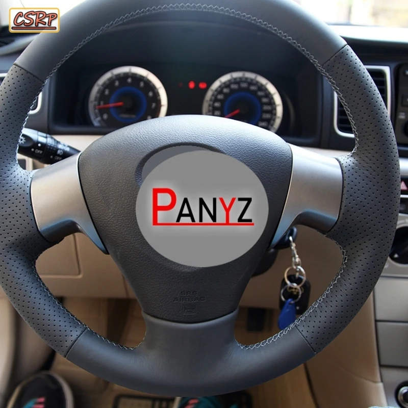 Car Steering Wheel Cover For Toyota Corolla 2006 2007 2008 2009 2010 Matrix 2009 Auris 2007 2008 2009 Hand-Stitched Black