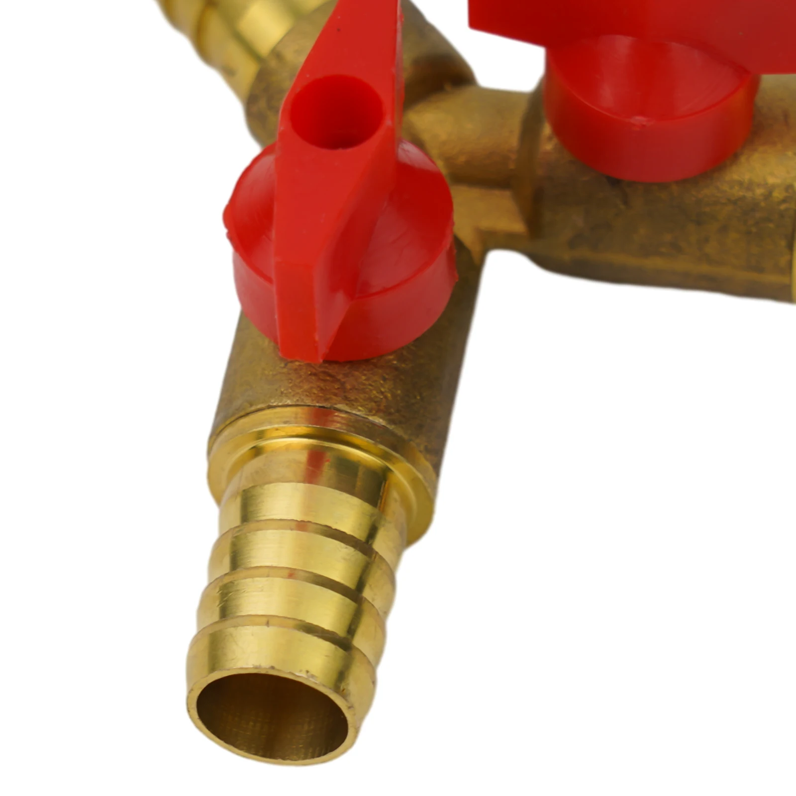 Brass 12mm Hose 3-Way Shut Off Ball Valve Compatible with For Fuel Air Water Gas Plumbing and Aquarium Supplies