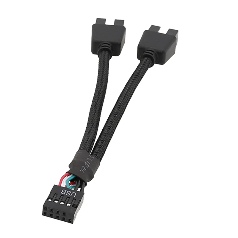 1 stks Computer Moederbord USB Verlengkabel 9 Pin 1 Vrouw naar 2 Mannelijke Y Splitter Audio HD Verlengkabel voor PC DIY