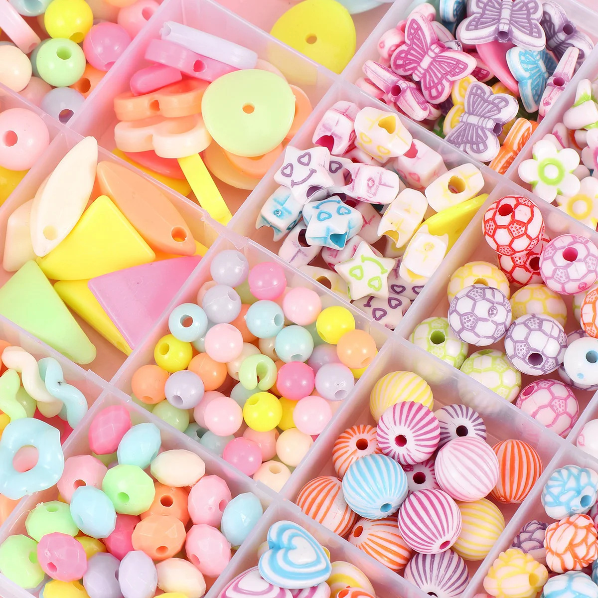 

1Set Colorful Eco-Friendly Beads DIY Kit for Kids Educational Use Bright Colors Enhance Differentiation Abilities Intellectual