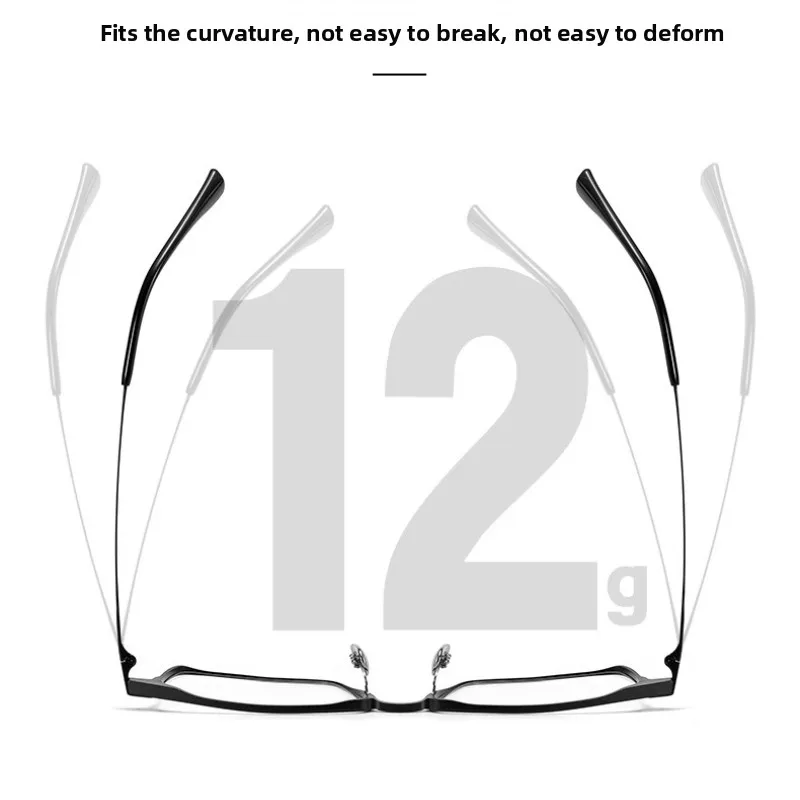 SZTZX الأعمال التيتانيوم النقي وصفة طبية نظارات الضوء الأزرق حجب إطار مستطيل قصر النظر نظارات نظارات القراءة التقدمية #5