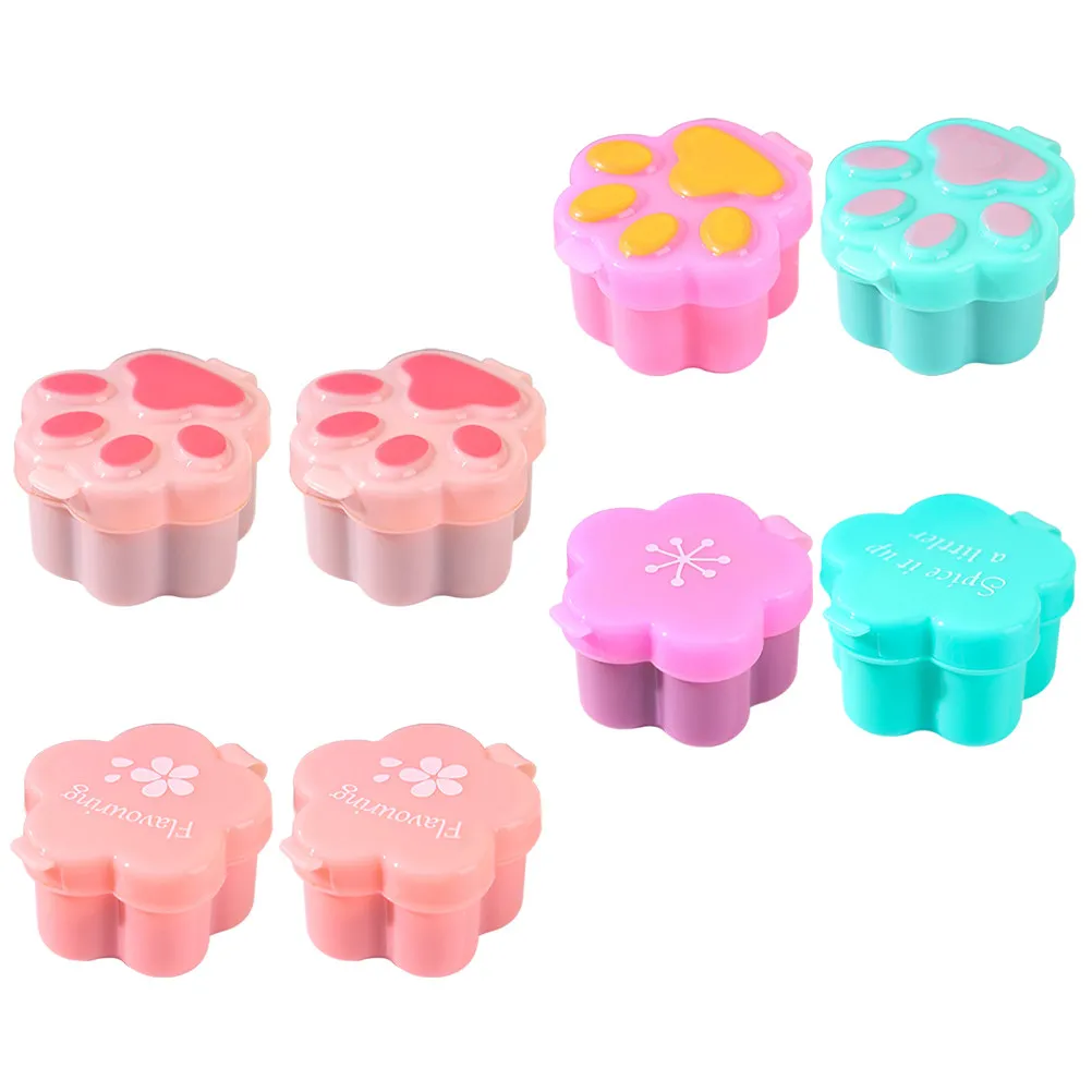 Cajas de salsa de 8 piezas, pequeños recipientes para condimentos, tarros portátiles para aderezos de ensalada para pícnic, cajas de condimentos de viaje, suministros de cocina