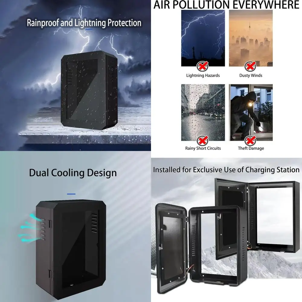 

Наружный корпус зарядного устройства для электромобилей, коробка зарядной станции для настенного разъема Tesla, крышка для внутреннего/наружного применения, водонепроницаемость IP65, L19.6 xW9.8 xH2