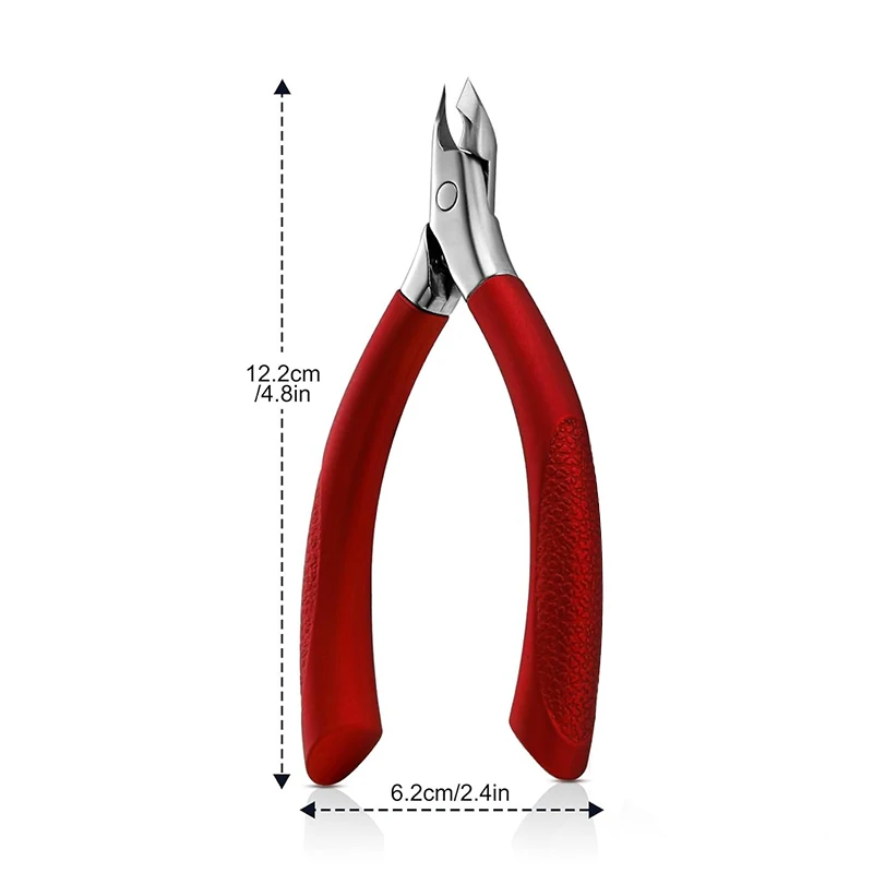 Pinzas para cutículas profesionales, cortaúñas profesionales de media mandíbula de 5mm, cortadores de cutículas de precisión, herramienta de manicura Premium