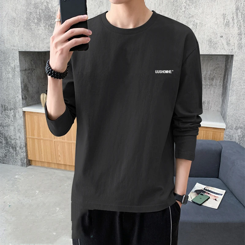 Boyfriend 2024 Spring Autumn New Spliced Pullover O-Neck Letter Fashion Solid Color Loose Versatile Casual Long Sleeve Tops