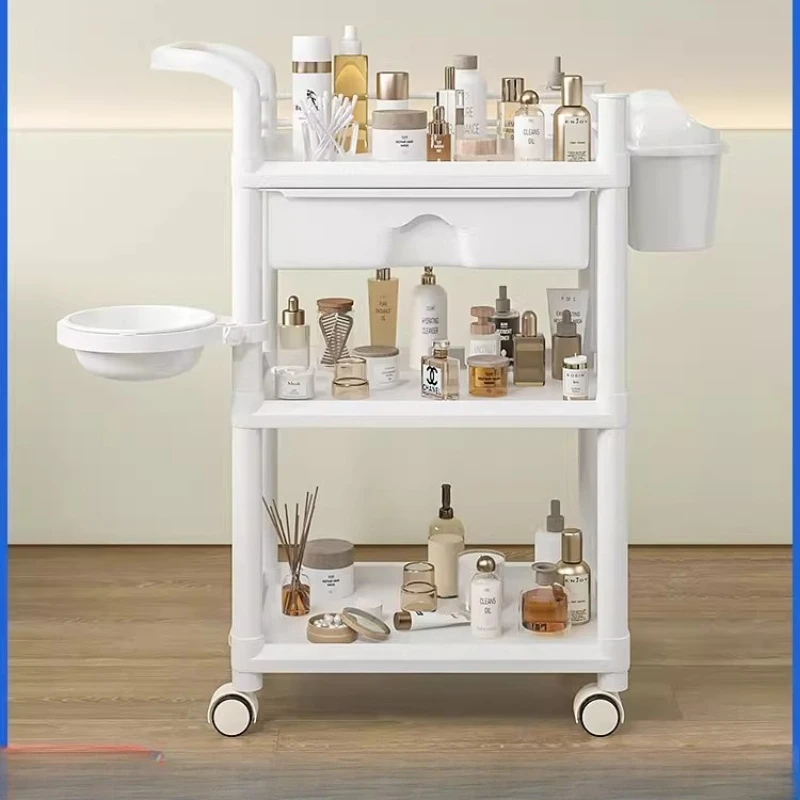 

Beauty salon special trolley Skin management Mobile trolley Shelf Plastic care instrument trolley