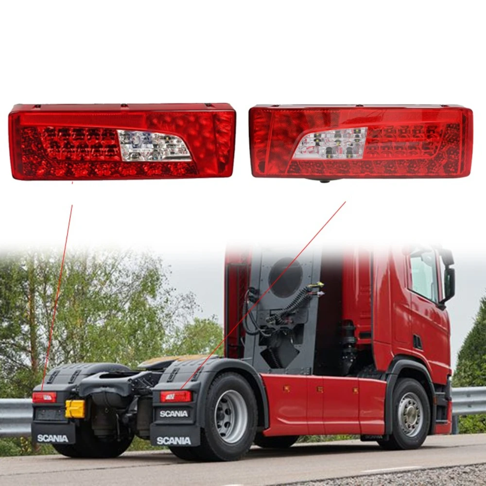 

ATVOV RH LH 24V LED Combination Rear Tail Light Lamp Lens Cover For Scania Truck Taillight For Scania Trailer 2380954 2241859