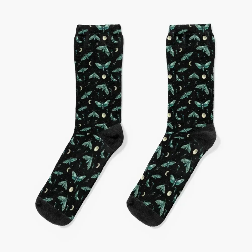 

Lime Hawk Moths Night Socks Crossfit new year crazy with print Boy Child Socks Women's