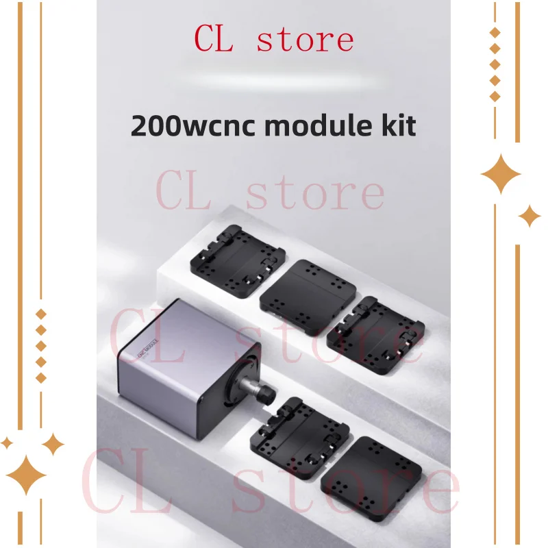 For Snapmaker Fast Manufacturing 200W CNC Module Kit Desktop CNC Acrylic Metal Carbon Fiber Board Hardwood Processing