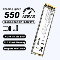 M2 SATAIII NGFF SATA Hard Disk 550MB/s Internal TLC Solid State Drive 128G 256G 512G 1TB 2280mm B & M Key SSD for Desktop Laptop