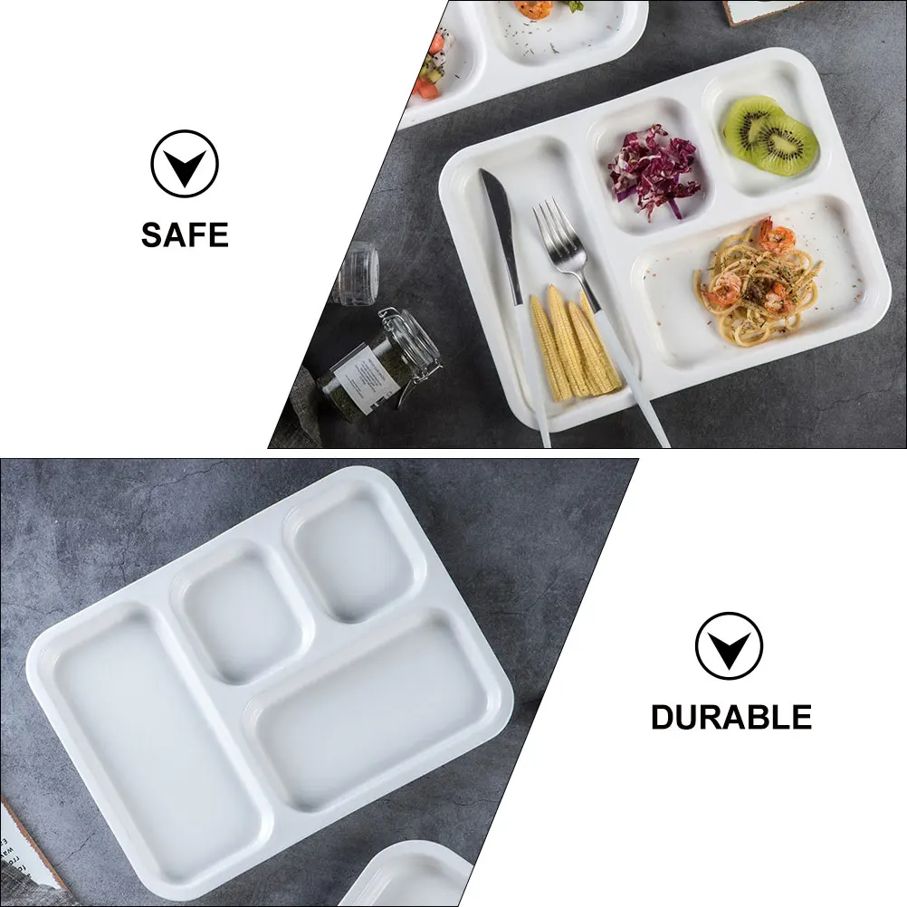 

Multi grid Dinner Plate Ceramic Food Tray Rectangular Bright Color Eco friendly Serving Dish Storage Plates Practical