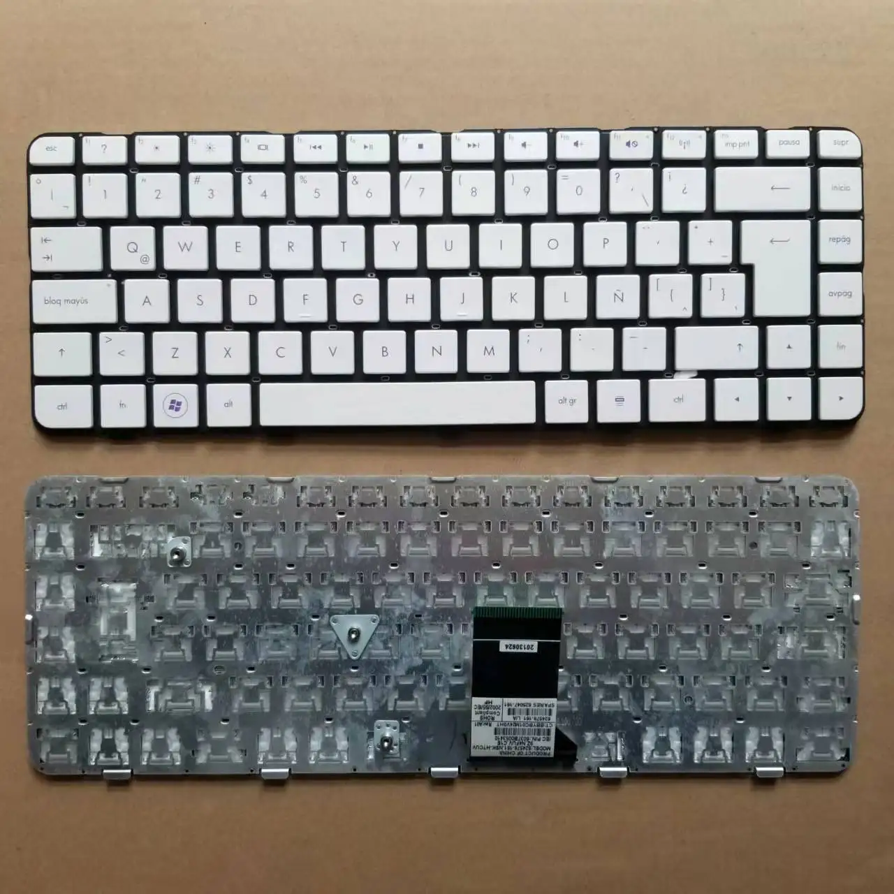 Novo teclado latino LA para HP Pavilion DM4 DM4x DM4t DM4-1000 DM4-2000 MV5-2000 sem moldura, branco, espanhol SP