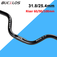 BUCKLOS 25.4mm M Handlebar Folding Bike 60/90/100mm Hi-Rise Handle Bar 31.8mm 620/720/780mm Bicycle Handlebar for Brompton