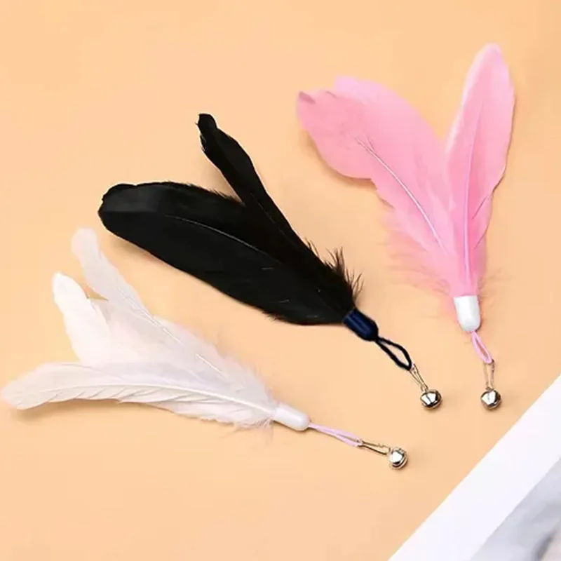 Cat Teaser Stick With Bell, Feather, Long Rod Suction Cup