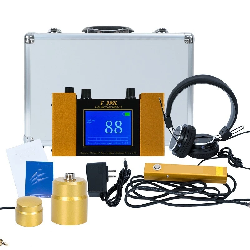 F999L Professional Water Leak Detector, Accurate & Sensitive Underground Water Pipe Locator for Heating Fire Pipe Line