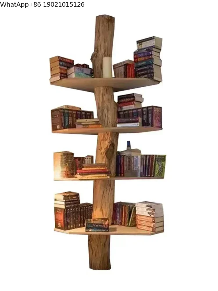 SS new styleTree solid wood living room baffle stake storage study combination bookshelfss 7486 ss 7486
