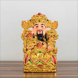 Ceramic God of Wealth Buddha Figure, Home Decor, Living Room Decor, Feng Shui Fortune, Office and Store Decoration, 8 in, 10 in