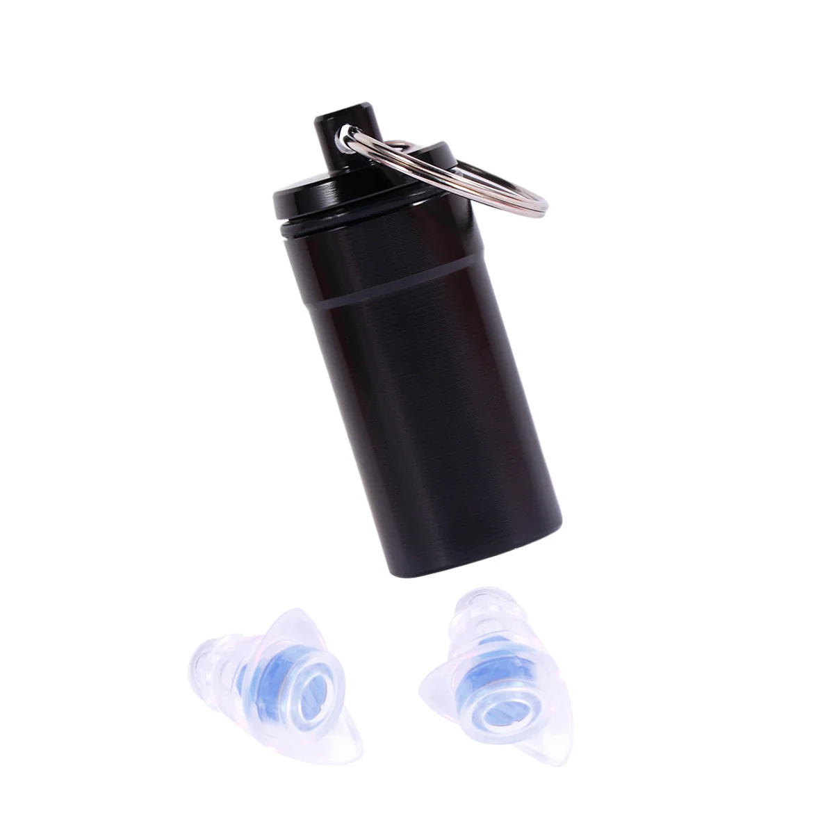 1 قطعة 1 زوج سيليكون الموسيقى الأذن المقابس الأزرق قابلة لإعادة الاستخدام مقاوم للماء للحفلات الموسيقية Dj الطبول اطلاق النار المحمولة حالة وشملت السمع