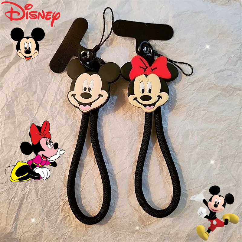 

Sweet Disney Mickey Minnie cute creative cartoon shape simple and fashionable mobile phone lanyard keychain decorative pendant